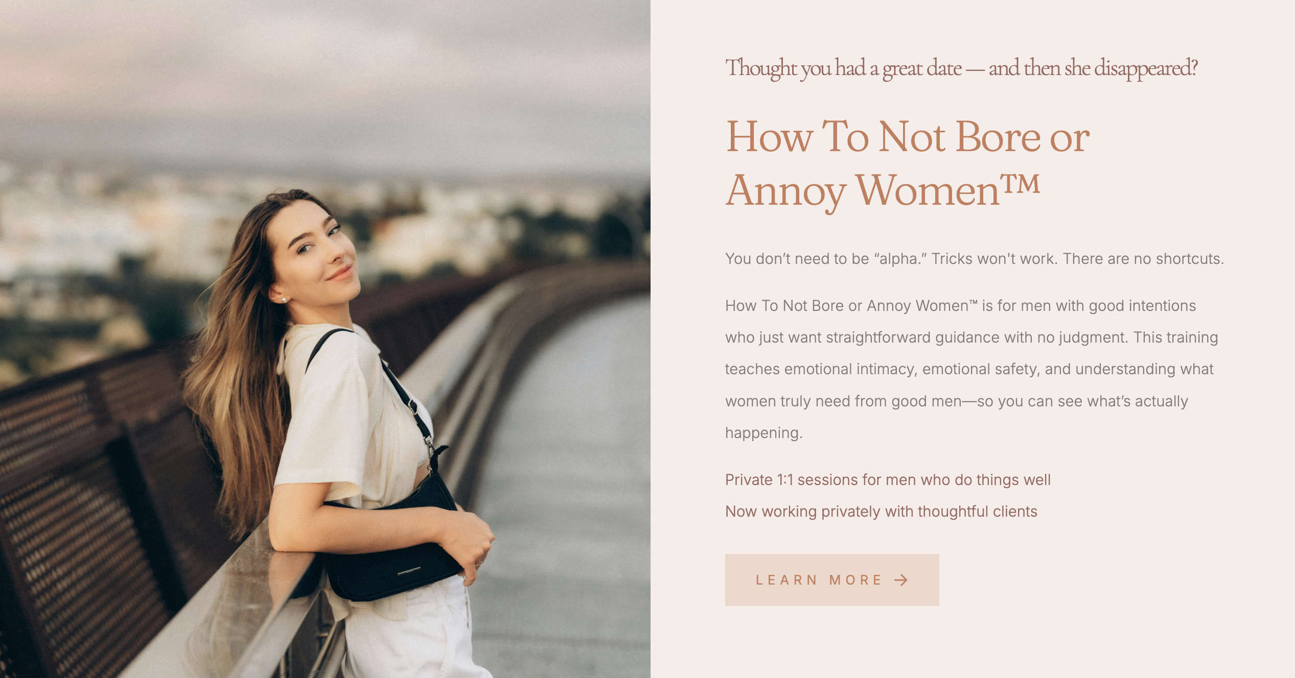 How To Not Bore or Annoy Women™